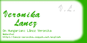 veronika lancz business card