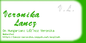 veronika lancz business card